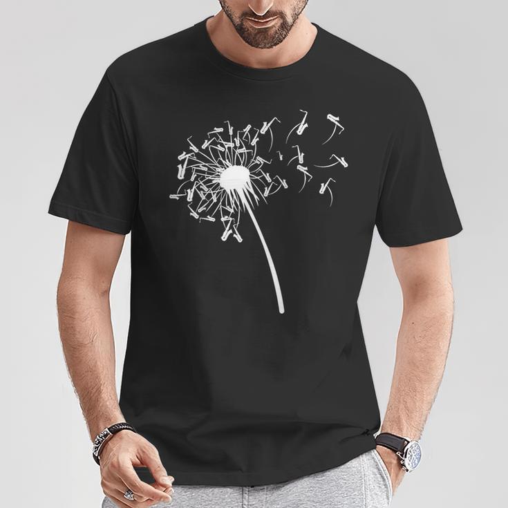 Dandelion Saxophone For Saxophonist Saxophone T-Shirt Lustige Geschenke