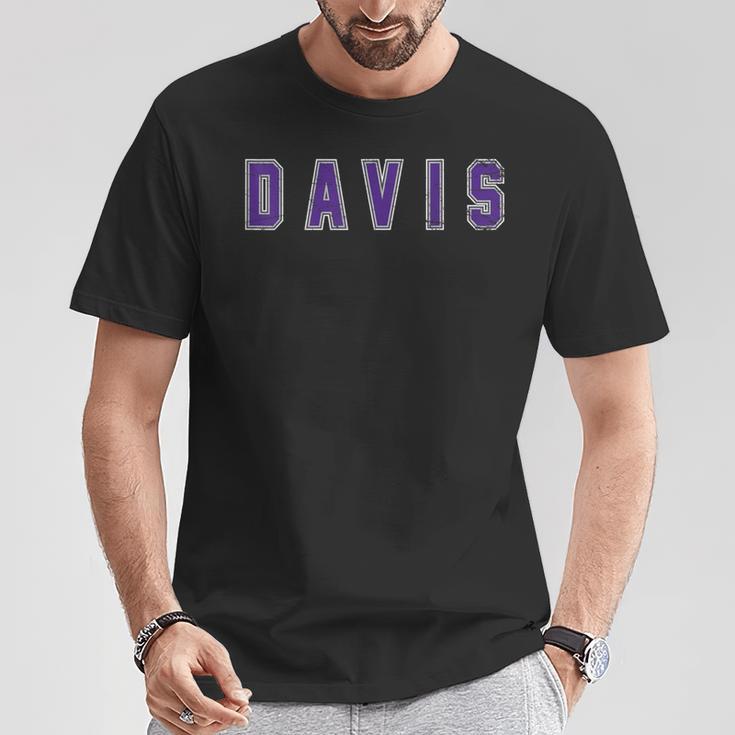 Distressed Davis Proud Family Surname Familia T-Shirt Lustige Geschenke