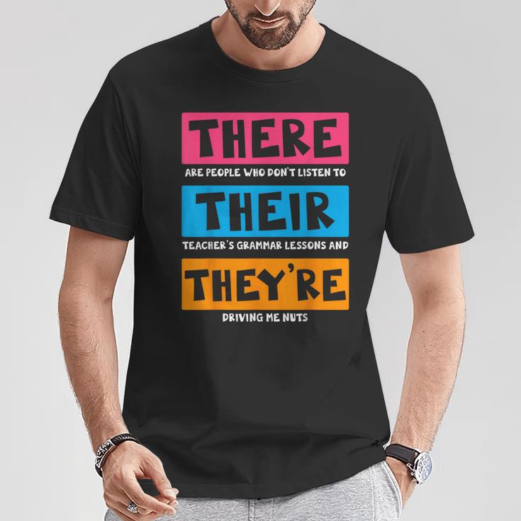 English Teacher Grammar T-Shirt Lustige Geschenke