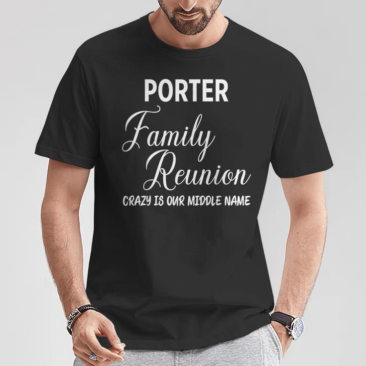 Family Name Porter Reunion Last Name Tag T-Shirt Lustige Geschenke