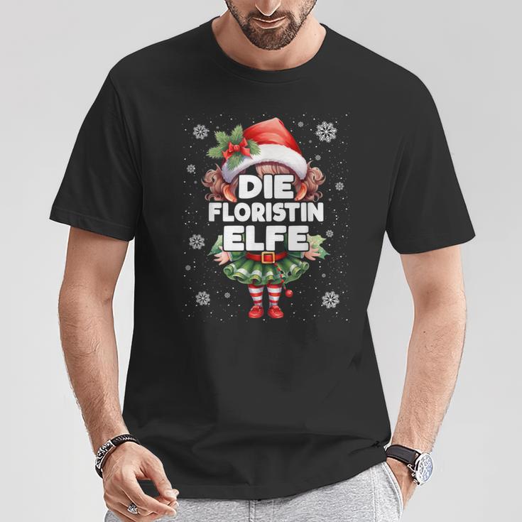 Floristin Elfe Weihnachten Elfen & Weihnachtselfen T-Shirt Lustige Geschenke