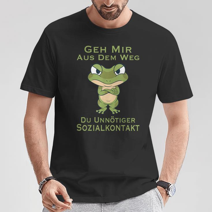 Frog Geh Mir Aus Dem Weg Du Unnötiger Sozialkontakt Geh Mir Aus T-Shirt Lustige Geschenke