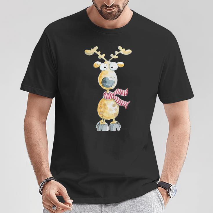 Winter Reindeer I Deer Wild Animal Elk Animal Motif T-Shirt Lustige Geschenke