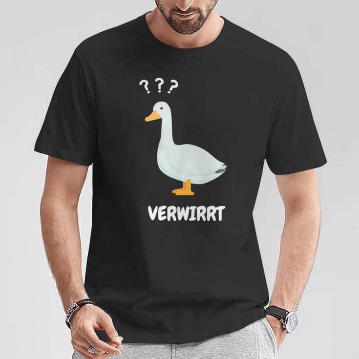 Ganserwirrt Lustiges Gänse Goose Meme Wortspiel T-Shirt Lustige Geschenke