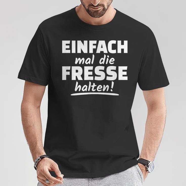 Ich Mal Die Fresse Halten Text In German T-Shirt Lustige Geschenke