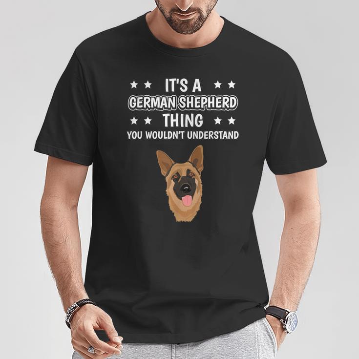 Ist So Ein Deutscher Schäferhund Ding Spruch Hundehalter T-Shirt Lustige Geschenke