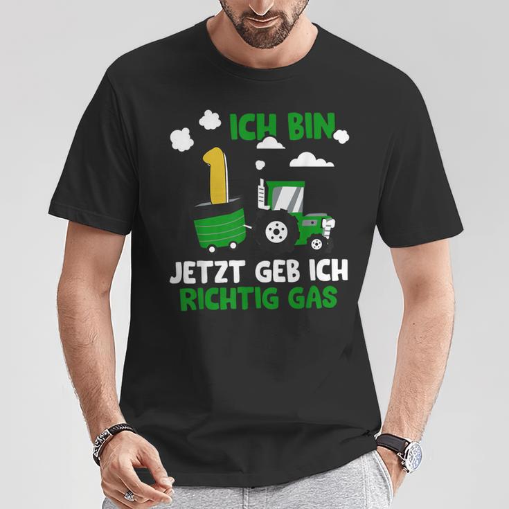 Jetzt Geb Ich Richtig Gas 1St Birthday Boy Tractor S T-Shirt Lustige Geschenke