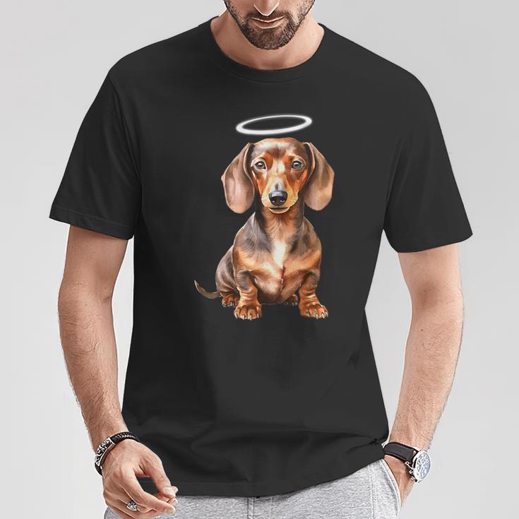 Miniature Dachshund Puppy Angel T-Shirt Lustige Geschenke