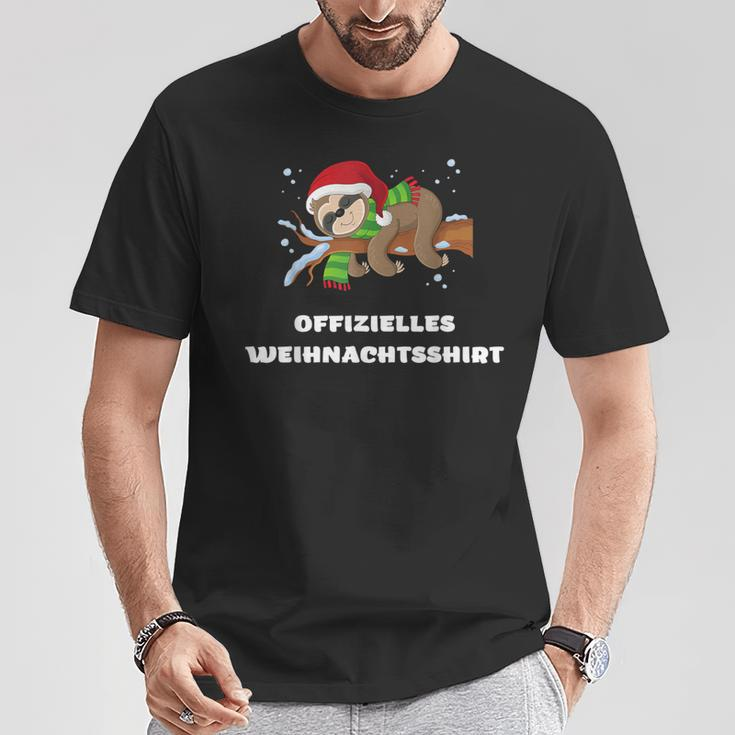 Offizielles Weihnachts Faultier Weihnachten T-Shirt Lustige Geschenke