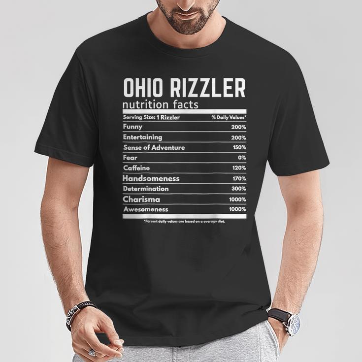 Ohio Rizzler Nutrition Facts Meme Rizz Internet Memes Gen Z T-Shirt ...
