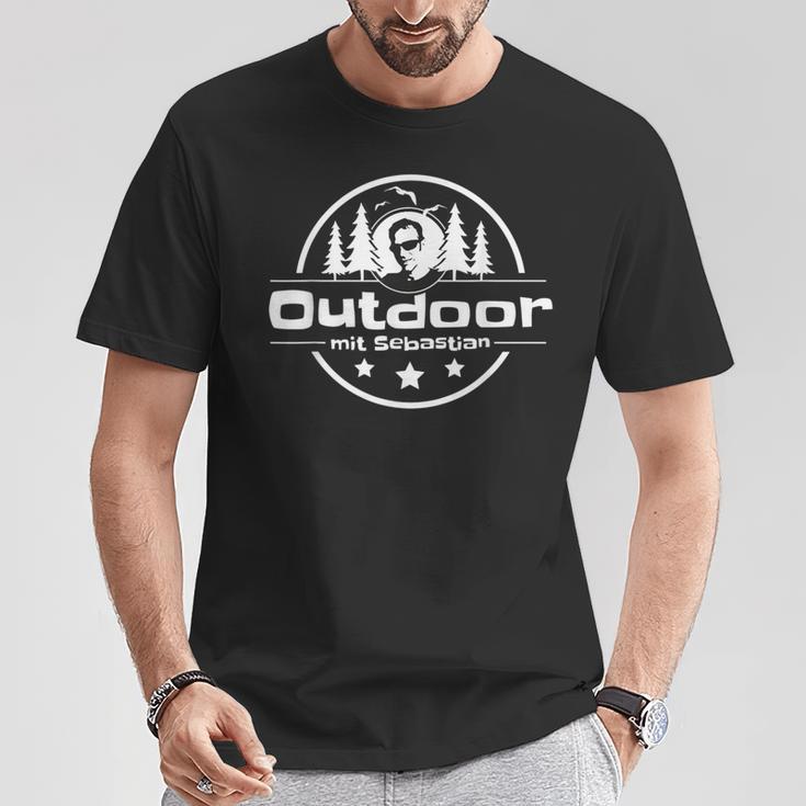 Outdoor Mit Sebastian Logo Wanderer T-Shirt Lustige Geschenke