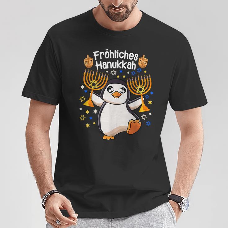 Penguin Hanukkah Menorah Happy Hanukkah T-Shirt Lustige Geschenke