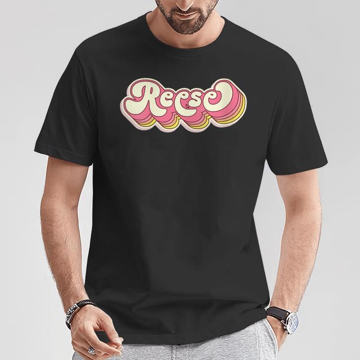 Reese Name Personalisiertorname Nachname Mit-Ausschnitt T-Shirt Lustige Geschenke