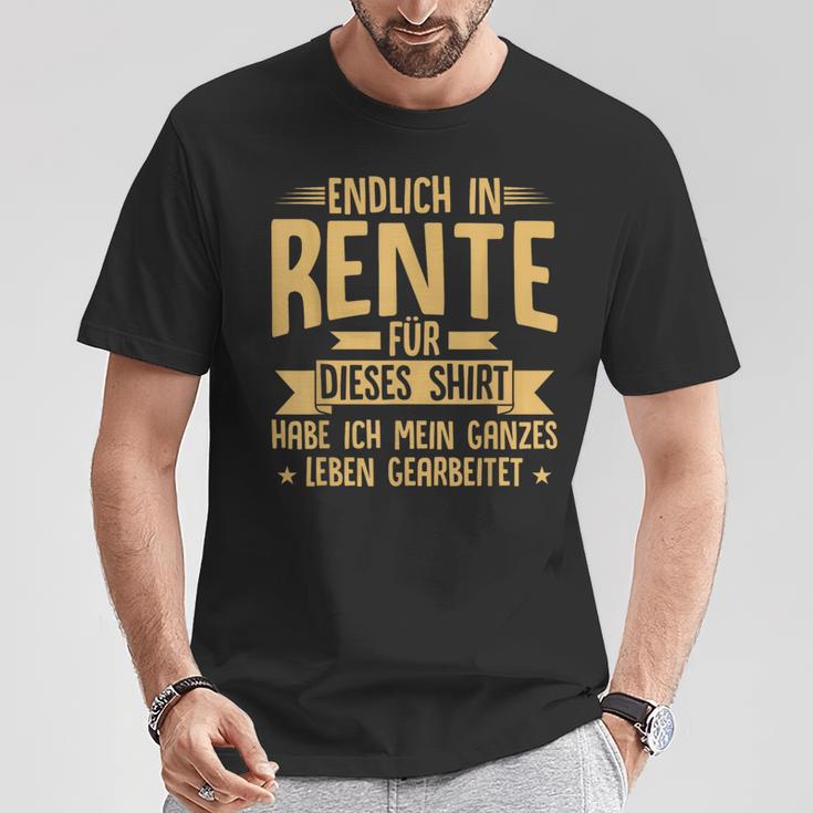 Rentner Endlich In Rente Ruhestand T-Shirt Lustige Geschenke