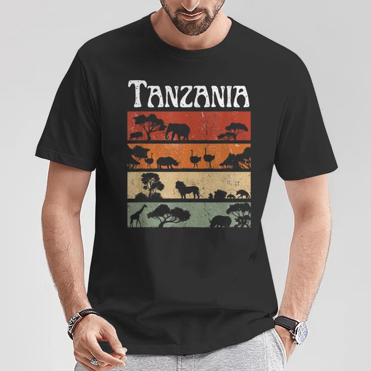 Retro Africa Tanzania Safari Travel Tanzania Tour T-Shirt Lustige Geschenke