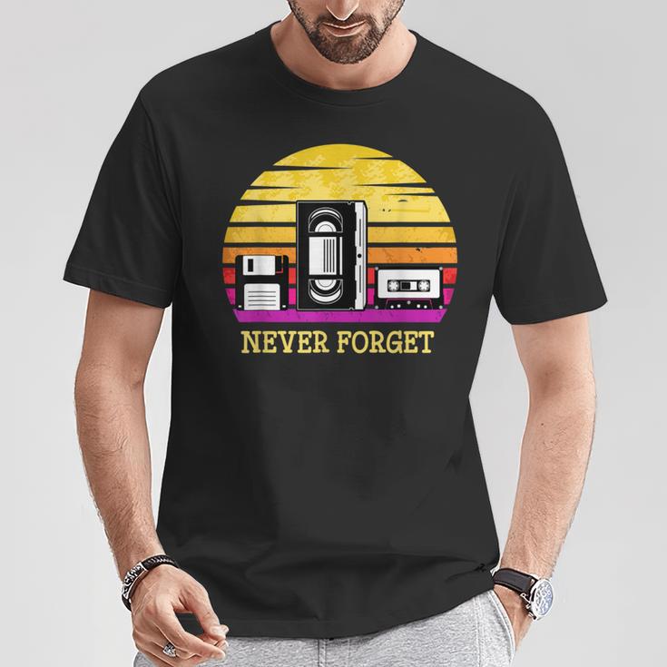 Retro Diskettehs The 80S Never Forget T-Shirt Lustige Geschenke