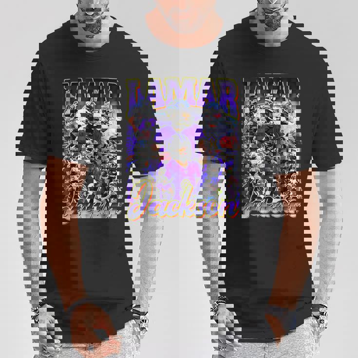 Retro Lamar Jackson Vintage Lover Graphic 90S T-Shirt Unique Gifts