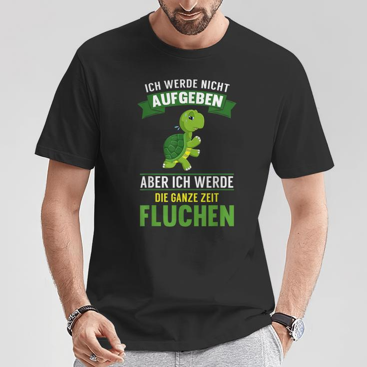 Running Ich Werde Nicht Abgeben Jogging Marathon Hiking T-Shirt Lustige Geschenke