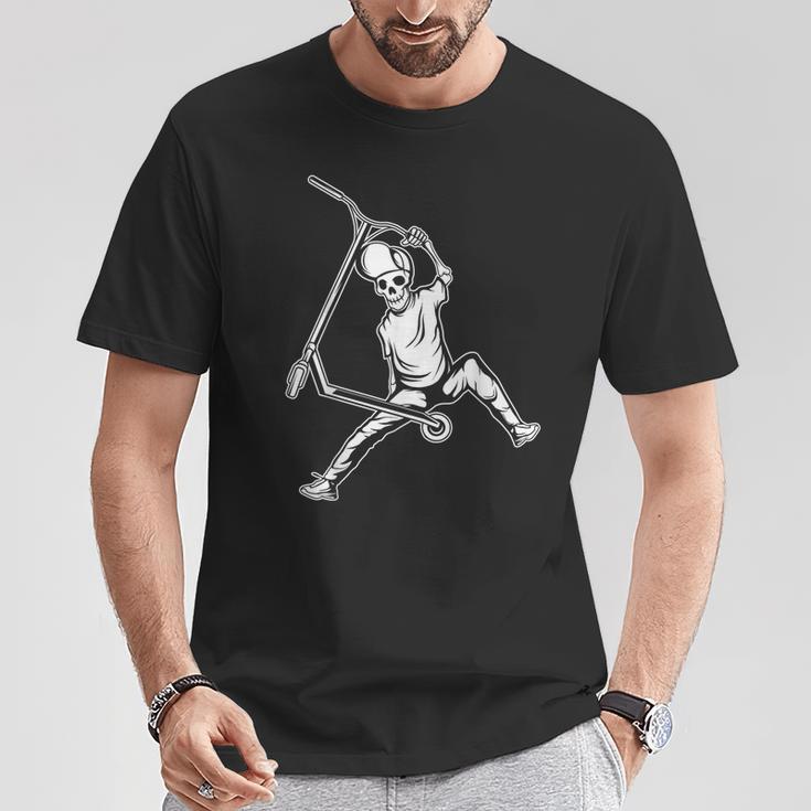 Scooter Stunt Skeleton Scooter T-Shirt Lustige Geschenke