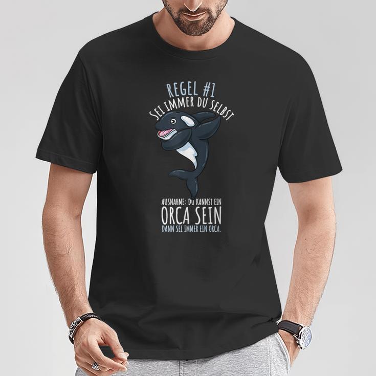 Sei Immer Du Selbst Killerwal Ozean Orca T-Shirt Lustige Geschenke