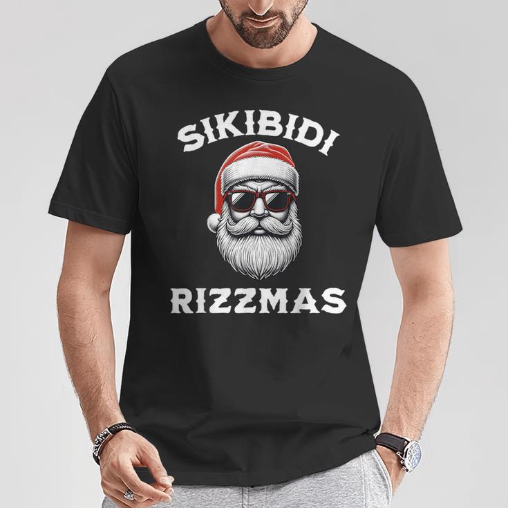 Skibidi Rizzmas Christmas Rizz Teen Boys Kids Men Santa T-shirt - Monsterry