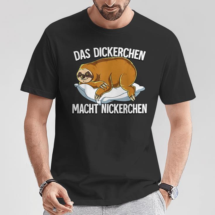 Sloth Das Dickerchen Macht Ein Naperchen T-Shirt Lustige Geschenke