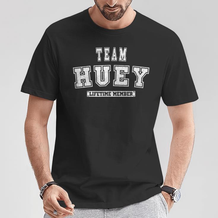 Team Huey Lifetime Member Family Last Name T-Shirt Lustige Geschenke