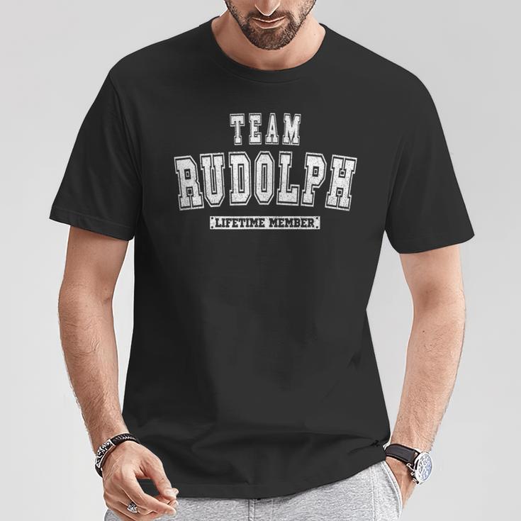 Team Rudolph Lifetime Member Family Last Name T-Shirt Lustige Geschenke