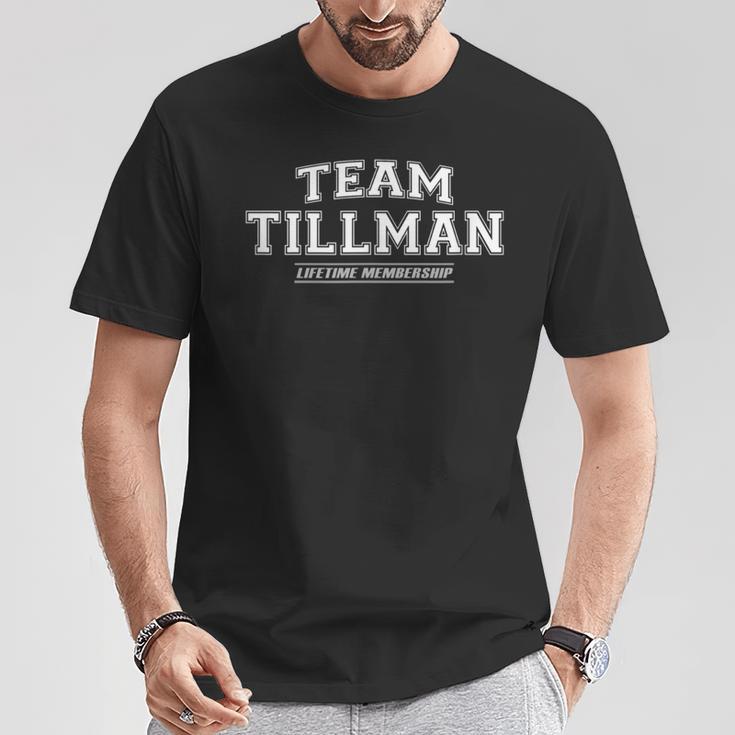 Team Tillman Stolzer Familiennachname Nachname Geschenk T-Shirt Lustige Geschenke