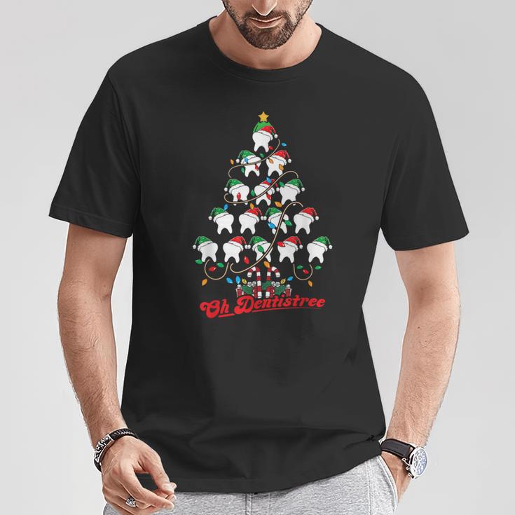 Weihnachtsbaum Zähne Zahnarzt Oh Dentistree Dentalhygieniker T-Shirt Lustige Geschenke