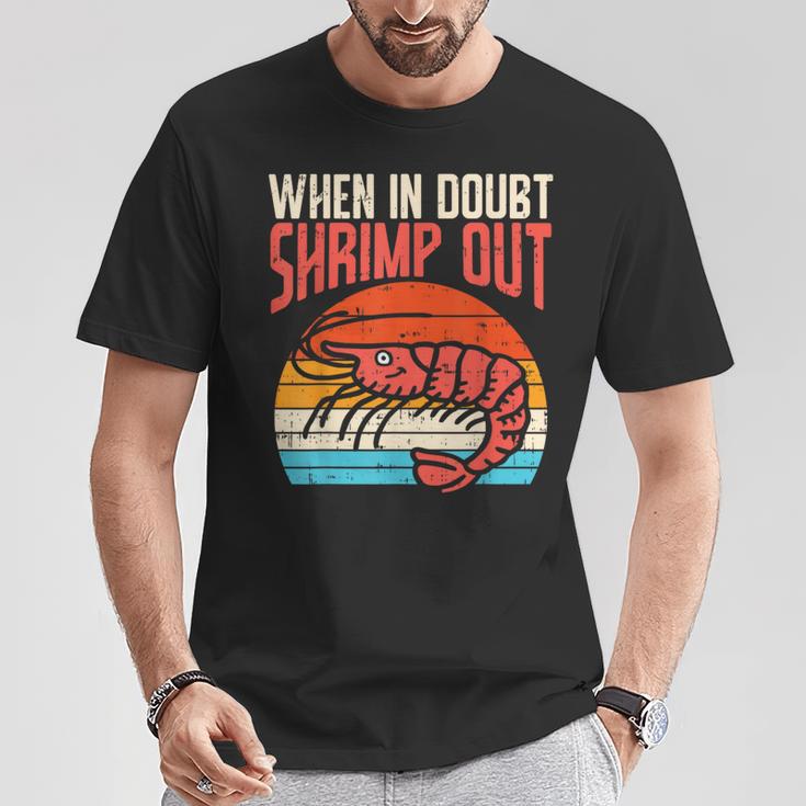 When In Doubt Shrimp Out Retro Bjj Brazilian Jiu Jitsu T-Shirt Lustige Geschenke