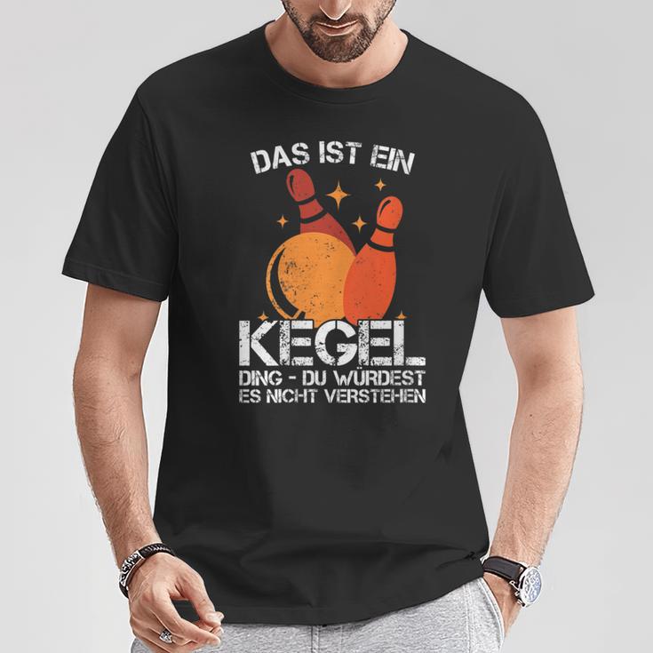 Women's Ball With Cones I Cone Saying I Das Ist Ein Kegel Ding With-Neck T-Shirt Lustige Geschenke