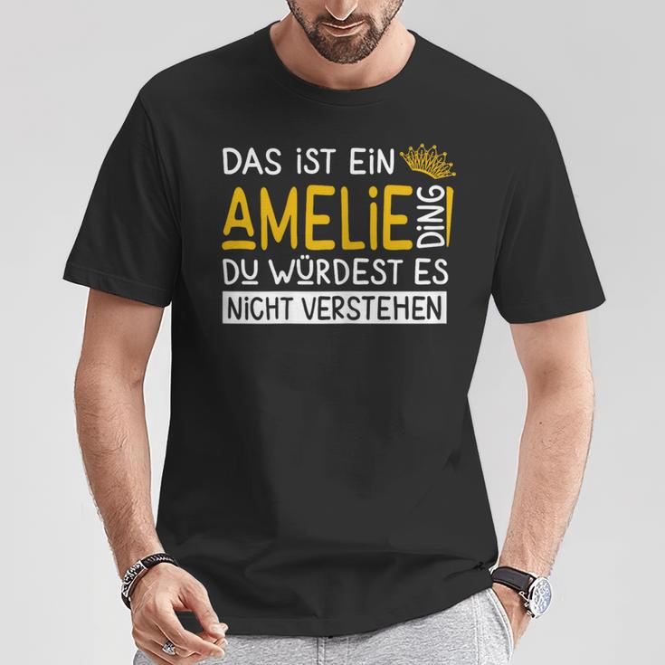 Women's First Name Amelie Name Day Saying Das Ist Ein Marion Ding T-Shirt Lustige Geschenke