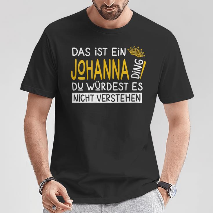 Women's First Name Johanna Name Day Das Ist Ein Johanna Ding With-Neck T-Shirt Lustige Geschenke