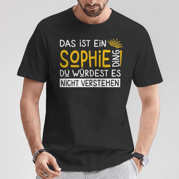 Women's First Name Sophie Name Day Saying Das Ist Ein Sophie Ding T-Shirt Lustige Geschenke