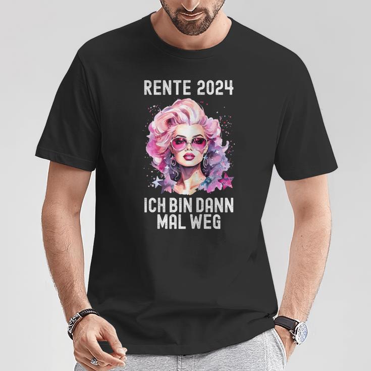 Women's Ich Bin Dann Mal Weg Rente 2024 T-Shirt Lustige Geschenke