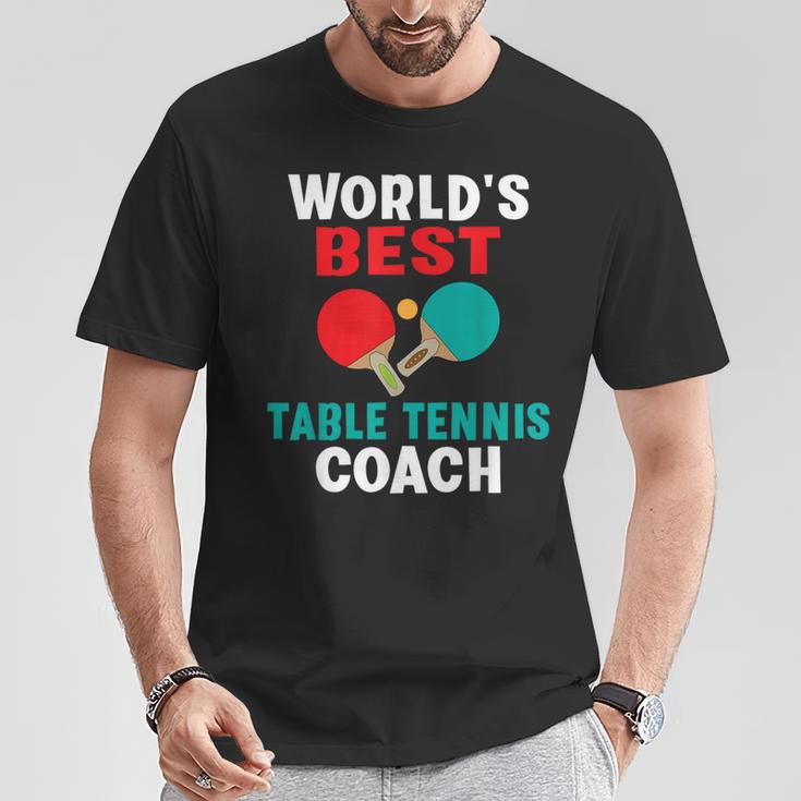 World Best Table Tennis Trainer T-Shirt Lustige Geschenke