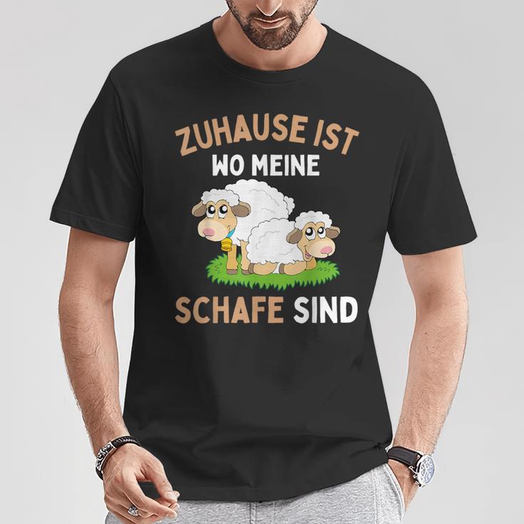 Zuhause Ist Wo Meine Schafe Sind T-Shirt Lustige Geschenke