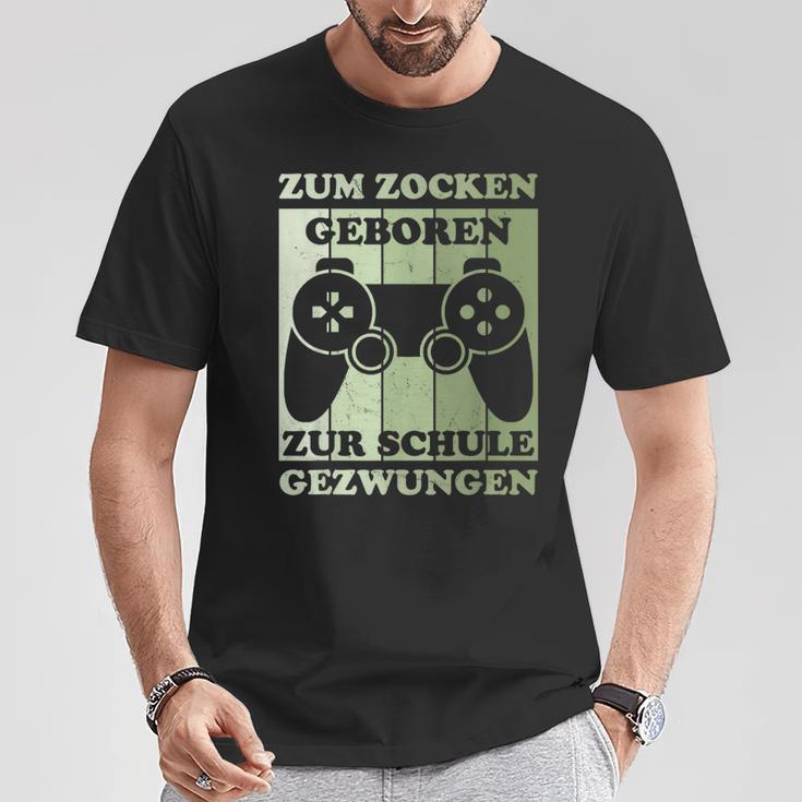 Zum Zocken Geboren Kinder Gamer Gamer Gamer Idea T-Shirt Lustige Geschenke