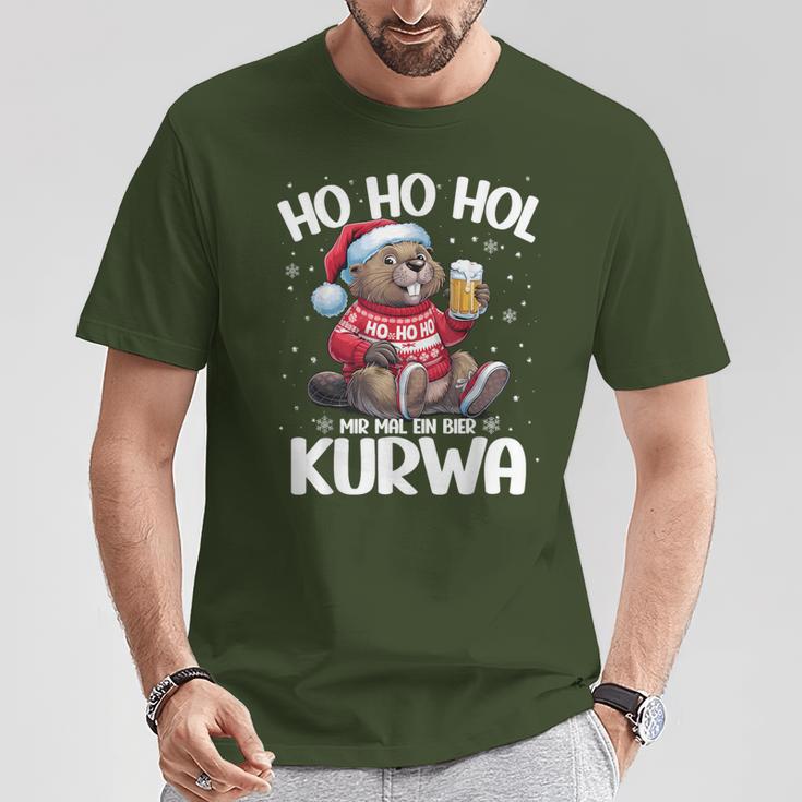 Bòbr Kurwa Christmas Jumper Polish Beer Bober Xmas Kurwa Red T-Shirt Lustige Geschenke