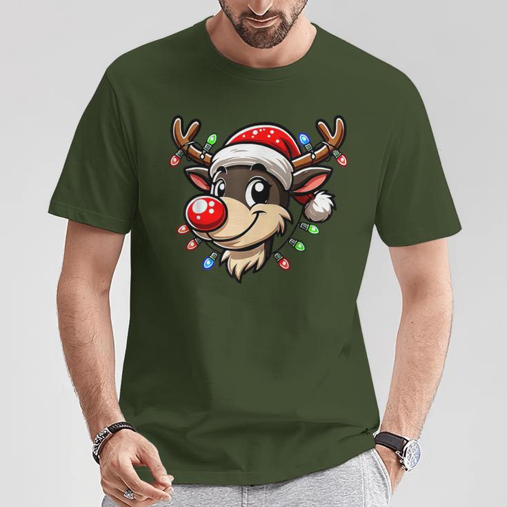 Christmas Children Reindeer Red Nose Xmas T-Shirt Lustige Geschenke