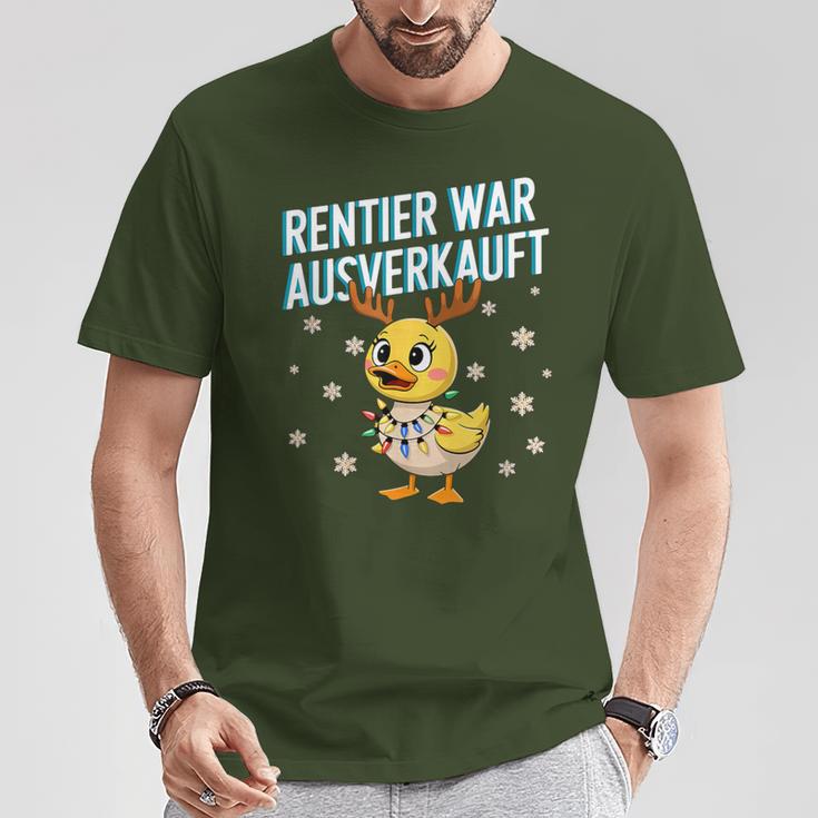 Saying Duck Christmas Reindeer War Ausverkauft T-Shirt Lustige Geschenke