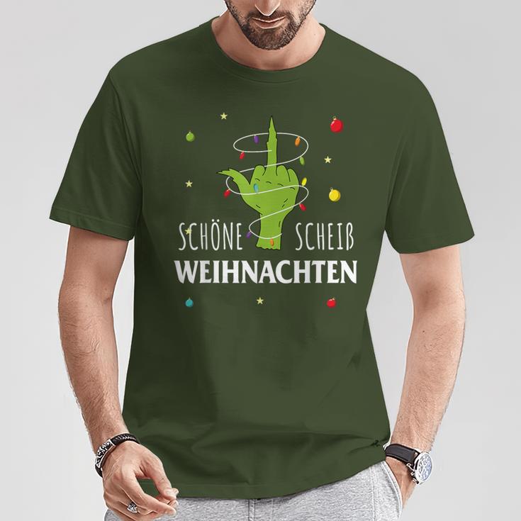 Grumpy Schöne Scheiß Weihnachten Xmas Hate Bad Mood Christmas T-Shirt Lustige Geschenke