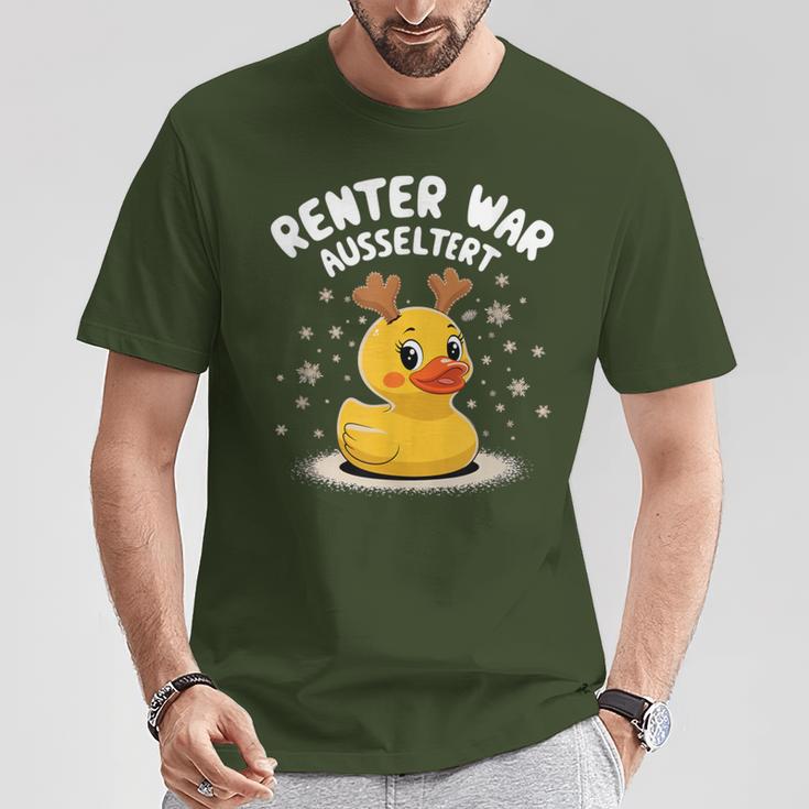 Renter War Ausgeltert Christmas Duck T-Shirt Lustige Geschenke