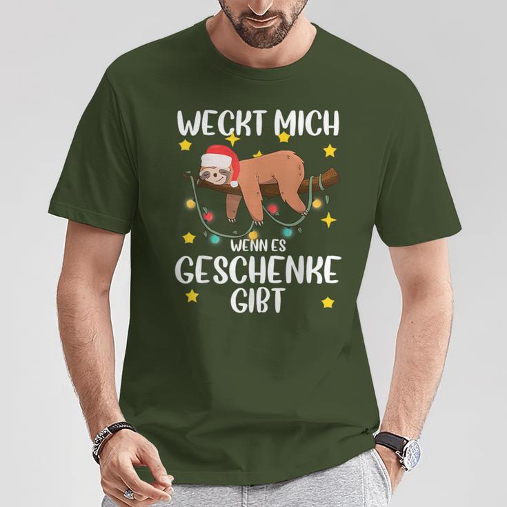 Wecke Mich Wenn Es Geschenke Gibt Christmas T-Shirt Lustige Geschenke