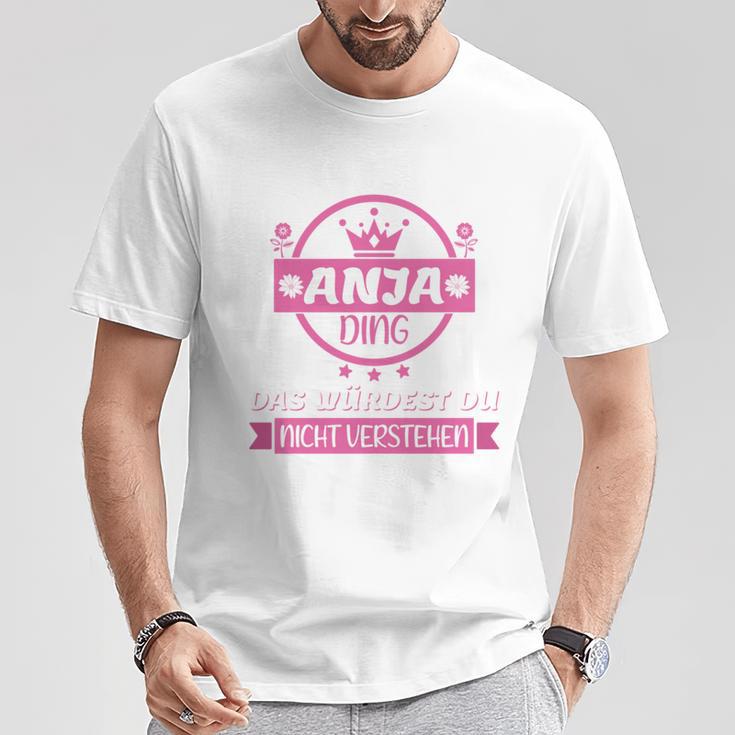 Anja Name First Name Name Day Das Ist Ein Anja Ding T-Shirt Lustige Geschenke