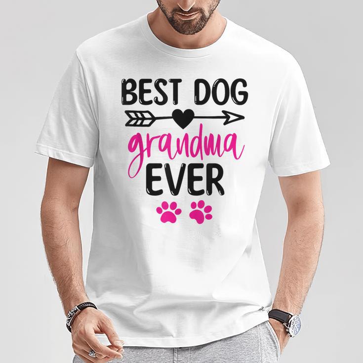 Best Dog Grandma Ever Cute Dogs Owners For Grandmas T-Shirt Lustige Geschenke