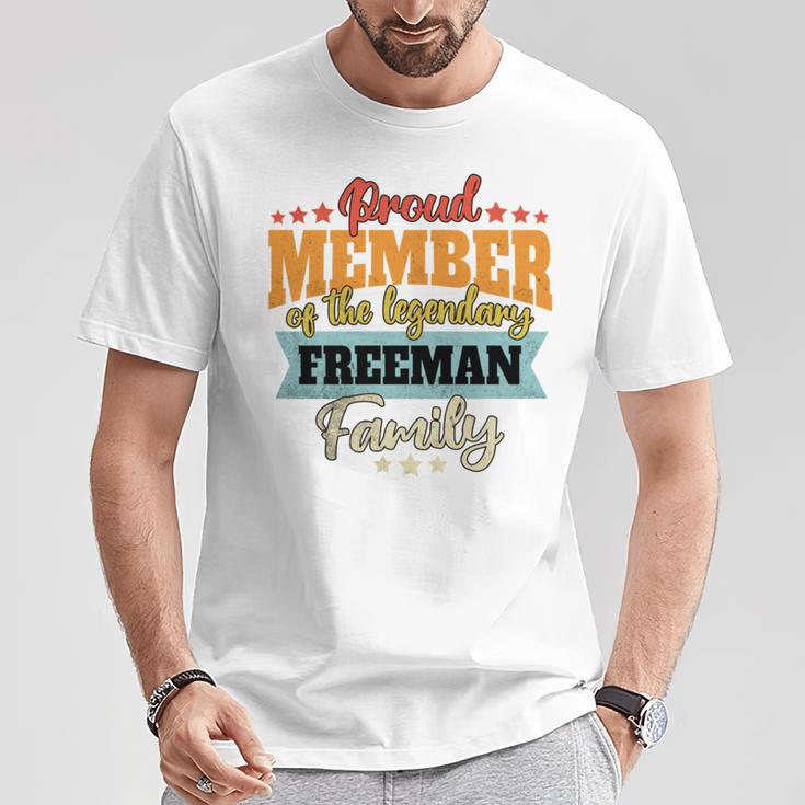 Freeman Nachname Freeman T-Shirt Lustige Geschenke