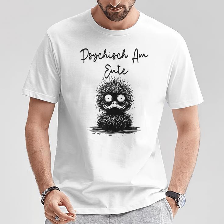 Psychisch Am Ente Psychisch Am Ente Gray T-Shirt Lustige Geschenke