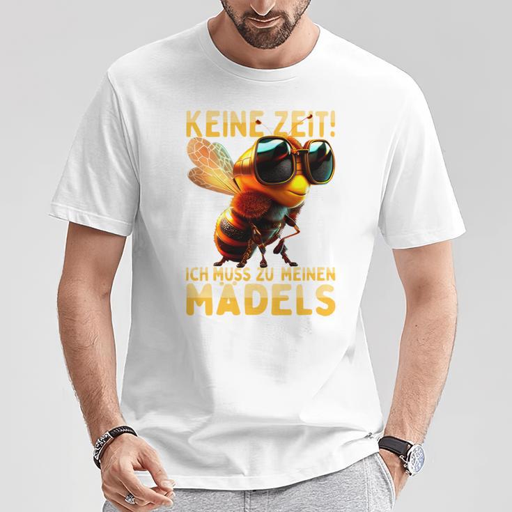 Keine Zeit Ich Muss Zu Meinen Mädels Bienenzüchter Bienen Long-Sleeved T-Shirt Lustige Geschenke